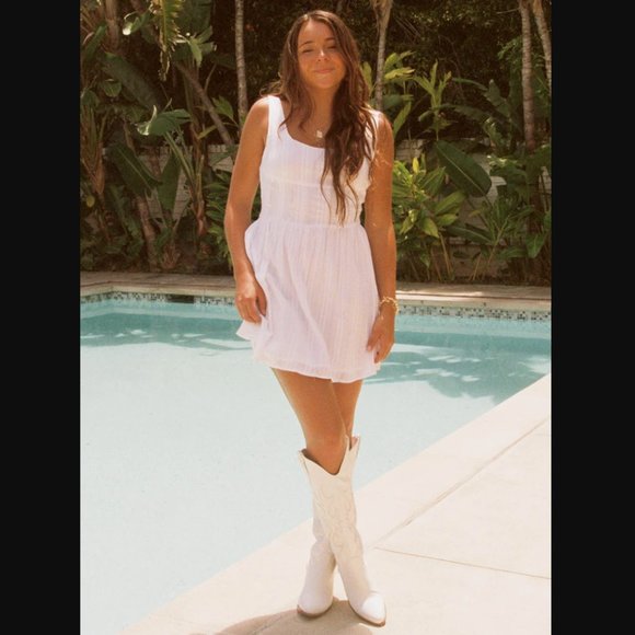 Princess Polly Lorinda White A-line Mini Dress 4 - Picture 6 of 10